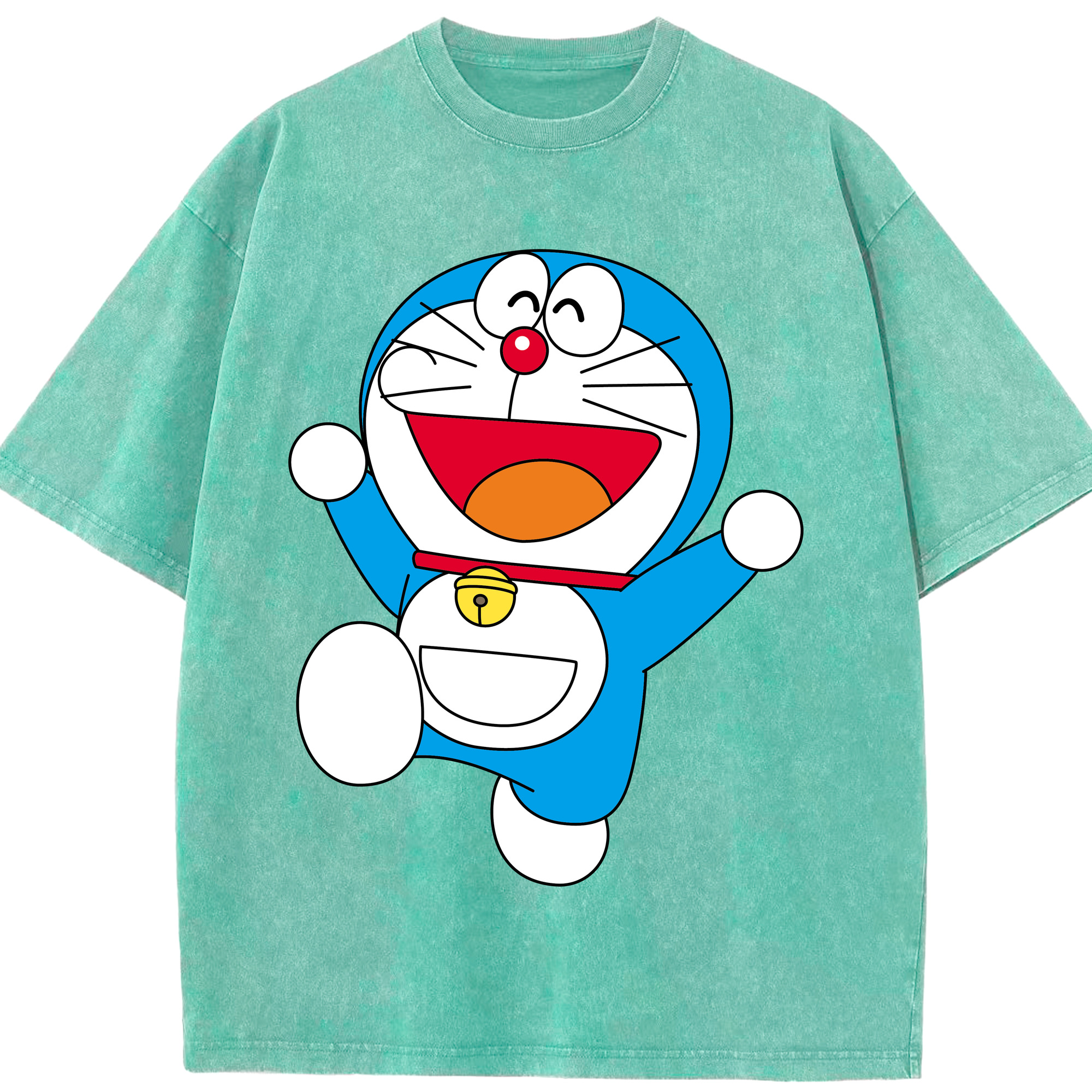 （画像用） ドラえもん Doraemon 綿100% ヴィンテージ風 半袖Tシャツ（フロントプリント）